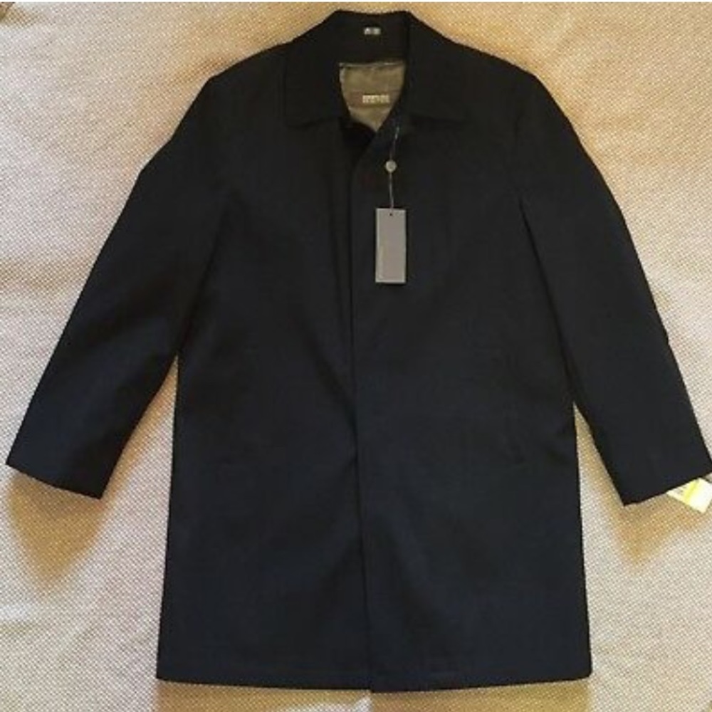 Men’s Kenneth Cole Reaction Black Trench Coat- NWT